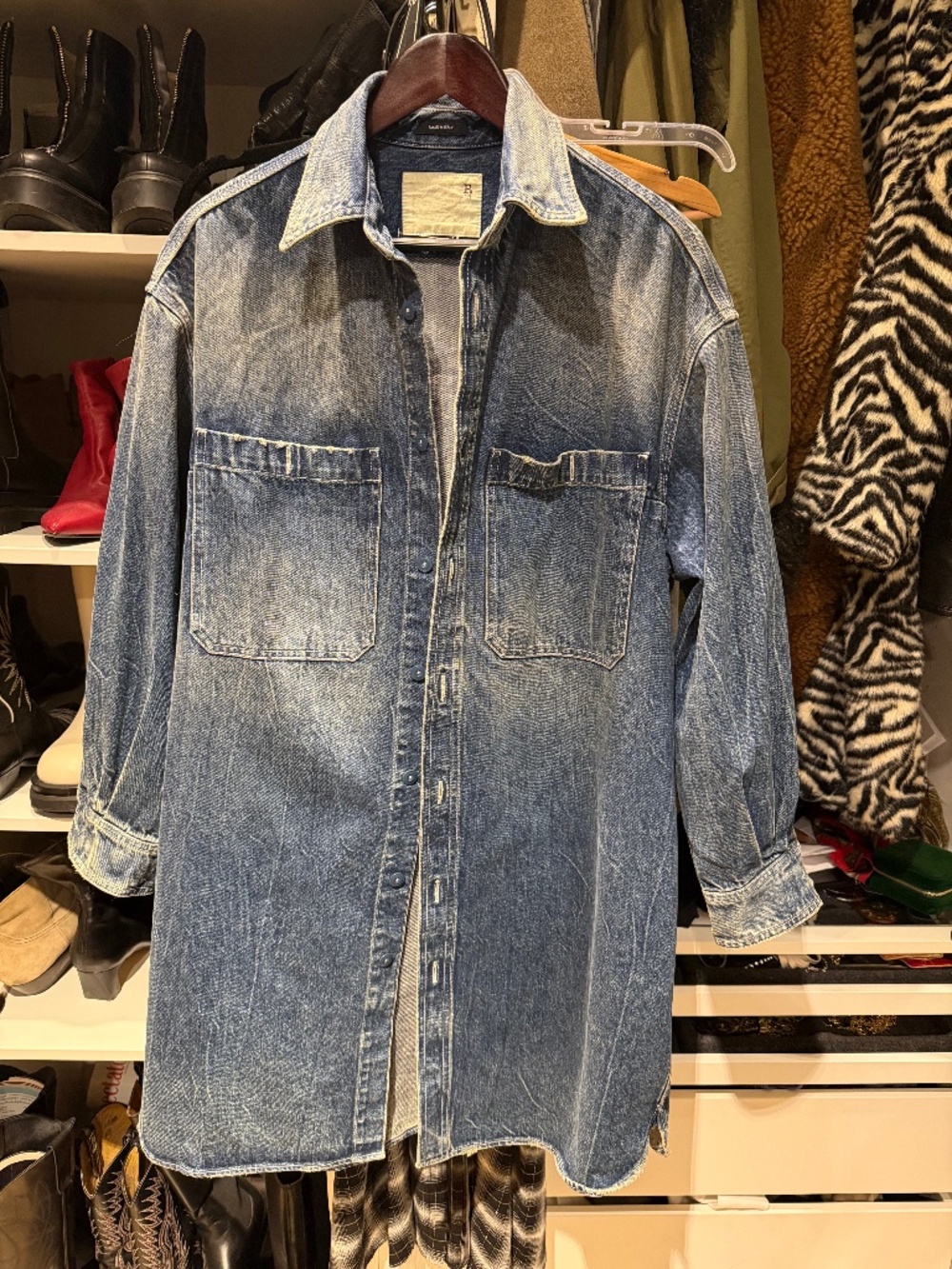 R13 Oversize Denim Shacket